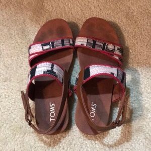 Toms strap sandals size 7.5